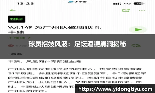 球员招妓风波：足坛道德黑洞揭秘